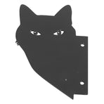 Simulation Acrylic Cat Statue Outdoor Garden Yards Ornaments Pest Deterrent Repeller Black