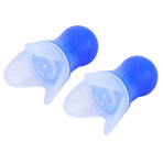 Swimming Waterproof Earplugs Flying Noise Reduction Silicone Ear Plug with Black Sealing BottleBlue Earplug
