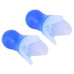 Swimming Waterproof Earplugs Flying Noise Reduction Silicone Ear Plug with Black Sealing BottleBlue Earplug