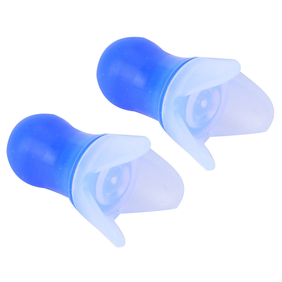 Swimming Waterproof Earplugs Flying Noise Reduction Silicone Ear Plug with Black Sealing BottleBlue Earplug