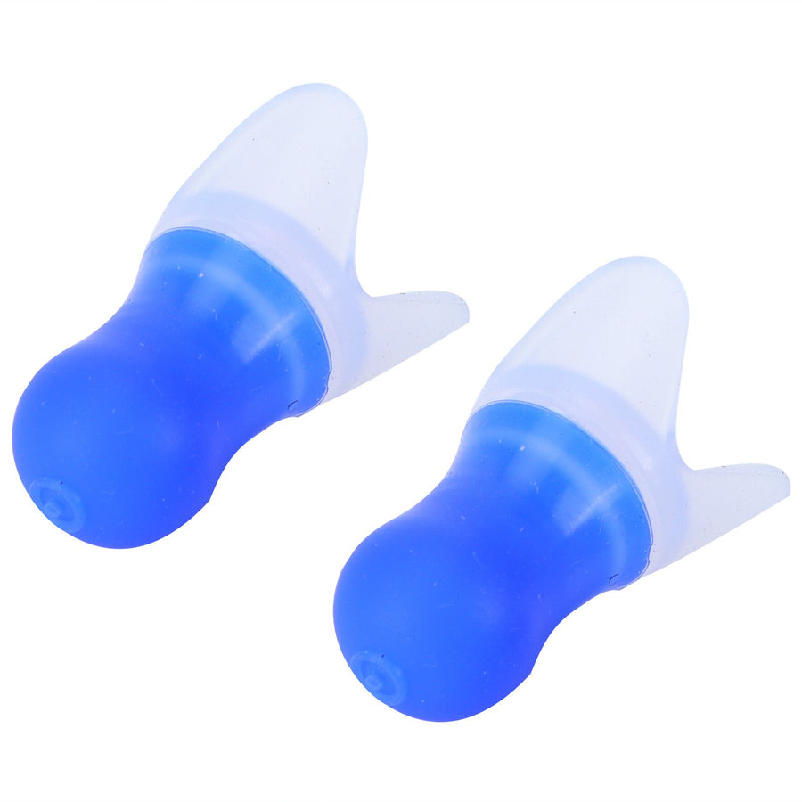 Swimming Waterproof Earplugs Flying Noise Reduction Silicone Ear Plug with Black Sealing BottleBlue Earplug