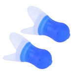 Swimming Waterproof Earplugs Flying Noise Reduction Silicone Ear Plug with Black Sealing BottleBlue Earplug