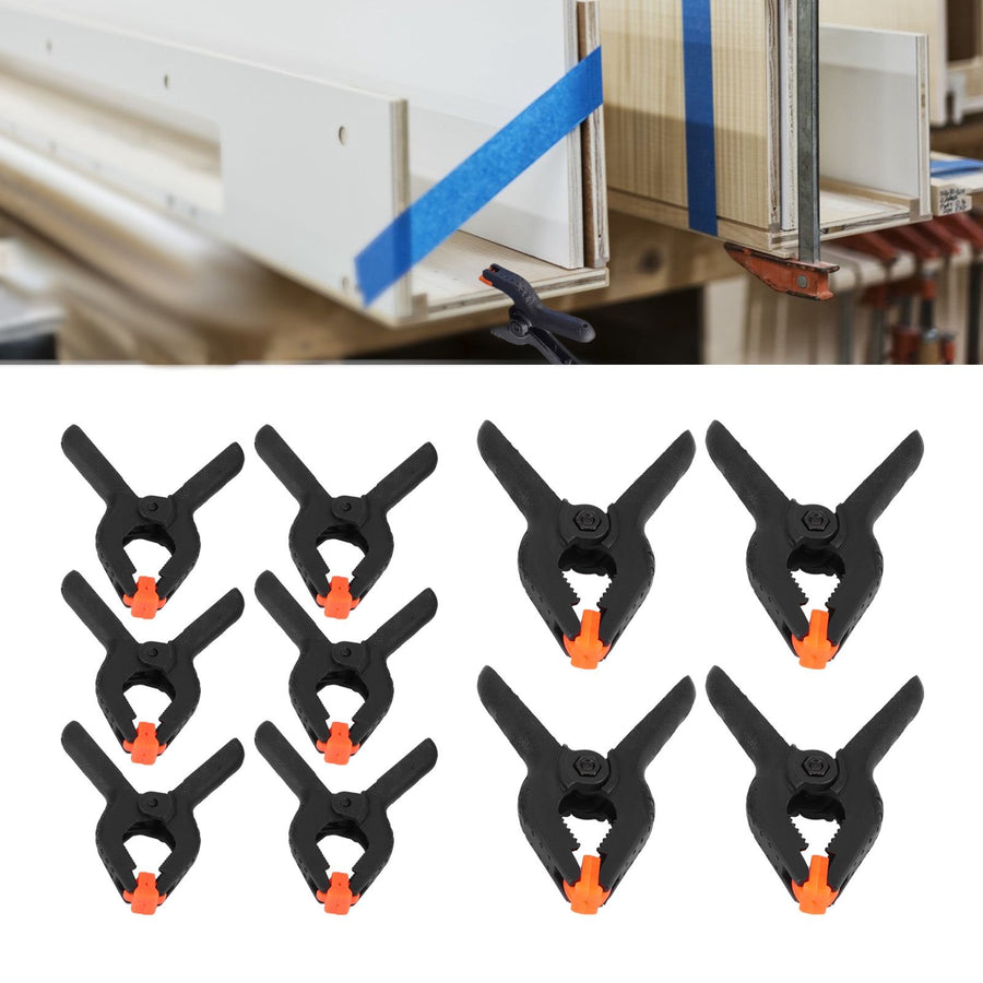 10Pcs Spring Clamps Set DIY Woodworking Plastic Clip Fixture Accessory Hand Tools