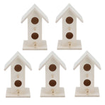 5Pcs Wood Birdhouse Garden Weatherproof Nesting Bird Cage for Bluebird Finch Chickadee