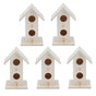 5Pcs Wood Birdhouse Garden Weatherproof Nesting Bird Cage for Bluebird Finch Chickadee