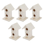 5Pcs Wood Birdhouse Garden Weatherproof Nesting Bird Cage for Bluebird Finch Chickadee