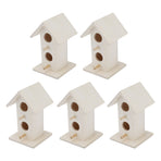 5Pcs Wood Birdhouse Garden Weatherproof Nesting Bird Cage for Bluebird Finch Chickadee