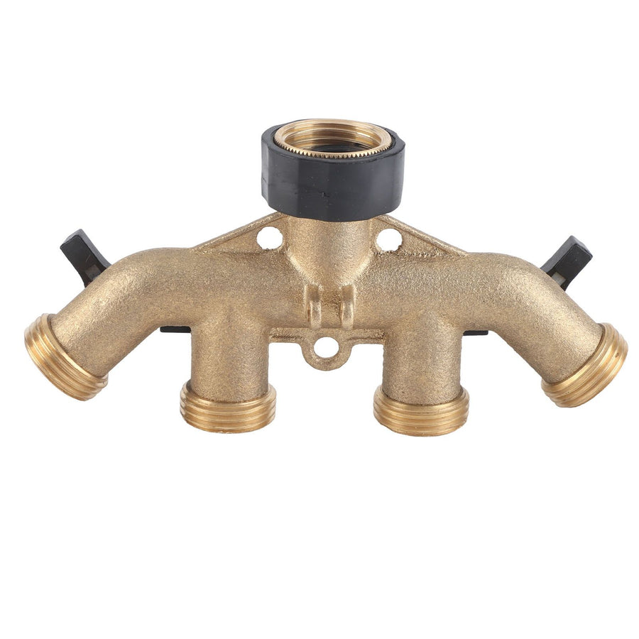 4 Way Water Hose Splitter Faucet Connector Adapter for Agricultural Irrigation American Thread