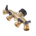 4 Way Water Hose Splitter Faucet Connector Adapter for Agricultural Irrigation American Thread