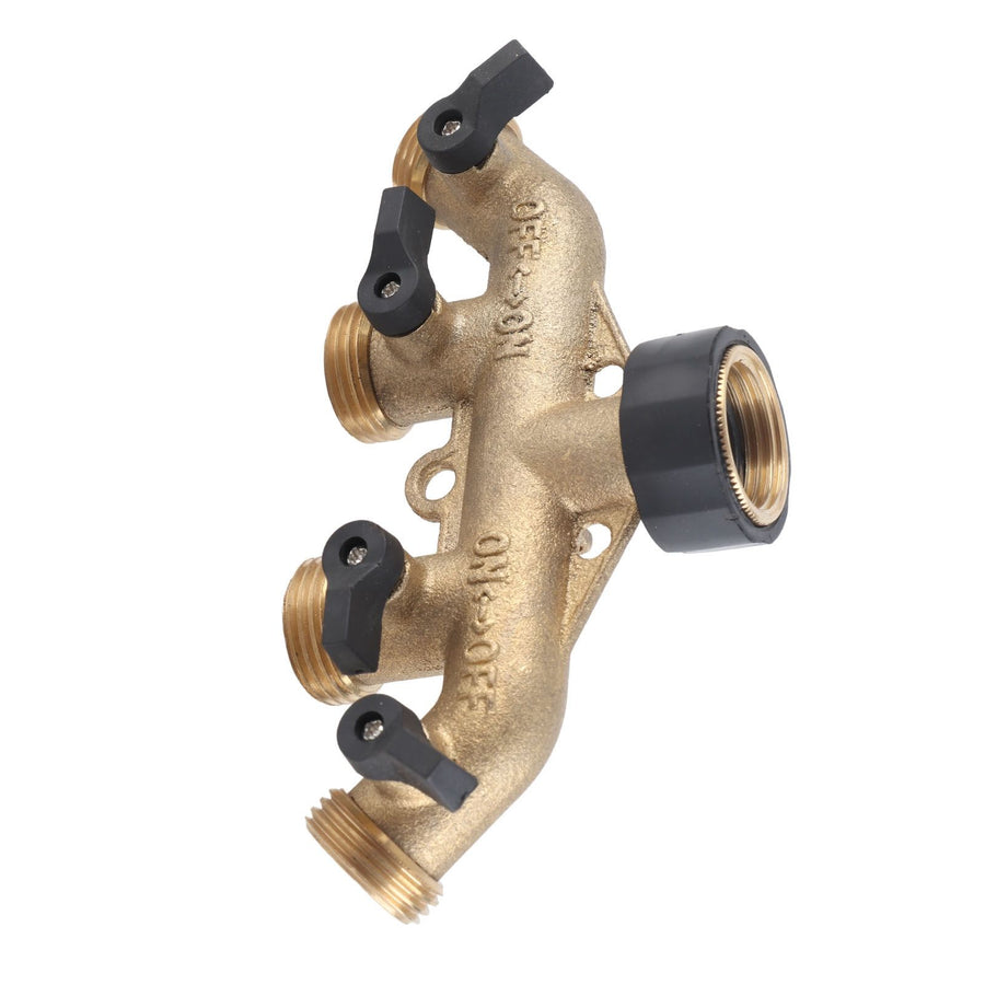 4 Way Water Hose Splitter Faucet Connector Adapter for Agricultural Irrigation American Thread