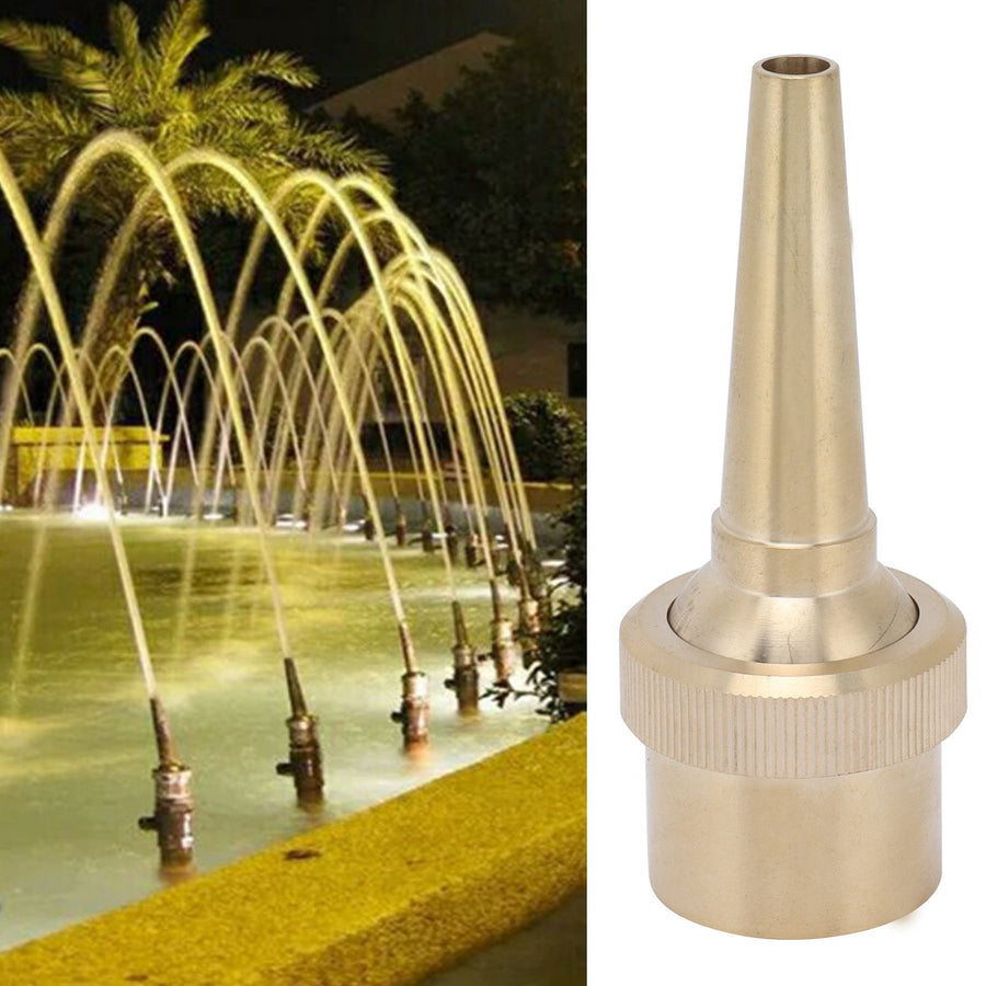 Female Thread Brass Fountain Nozzle Adjustable Direction Jet Water Spray Head for LandscapingG1 32mm