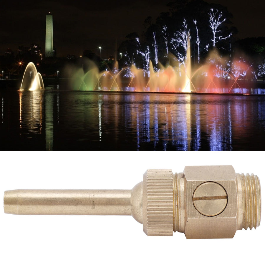Male Thread Brass Fountain Nozzle Adjustable Direction Jet Water Spray Head with ValveG1/2