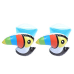 Inflatable Swim Arm Band Cute Toucan Pattern PVC Nontoxic Inflatable Swimming Arm Sling for 3 to 6 Years Old Children Beginner