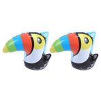 Inflatable Swim Arm Band Cute Toucan Pattern PVC Nontoxic Inflatable Swimming Arm Sling for 3 to 6 Years Old Children Beginner