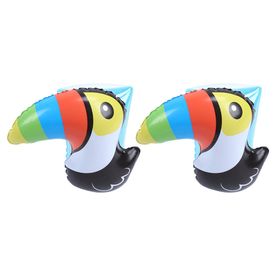 Inflatable Swim Arm Band Cute Toucan Pattern PVC Nontoxic Inflatable Swimming Arm Sling for 3 to 6 Years Old Children Beginner