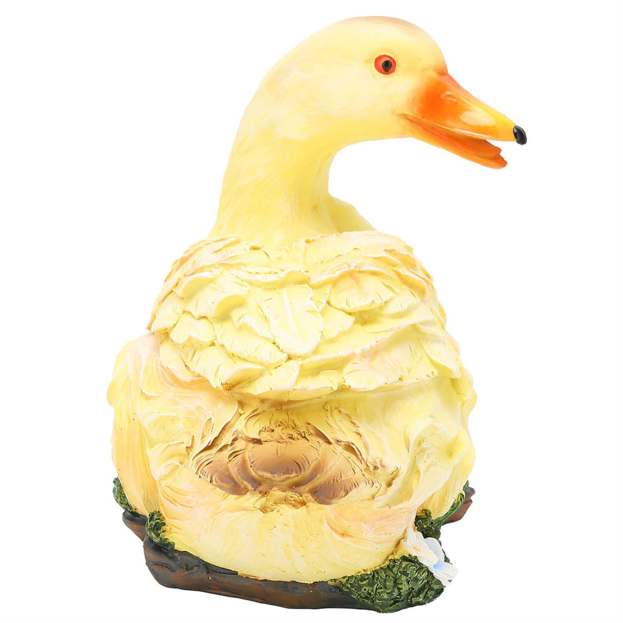 Resin Duck Statue Simulation Duck Ornament Model Decoration for Outdoor Garden YardYellow