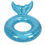 Swimming Ring Fishtail Inflatable Swimming Circle Swim Ring Pool Float for Adult Beach Vacation Blue
