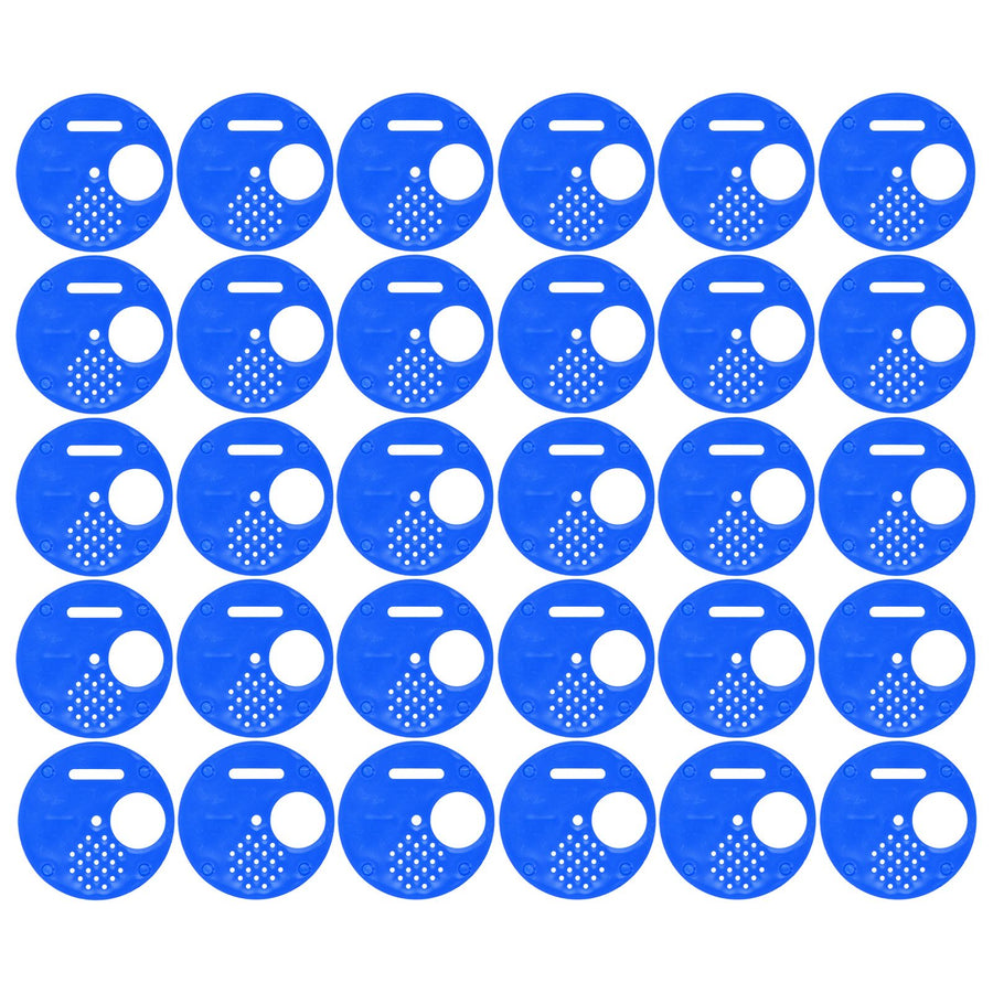 30Pcs Beehive Door Entrance Disc Plastic Round Exit Vent Gate Beekeeping AccessoryBlue