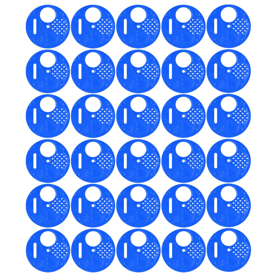 30Pcs Beehive Door Entrance Disc Plastic Round Exit Vent Gate Beekeeping AccessoryBlue