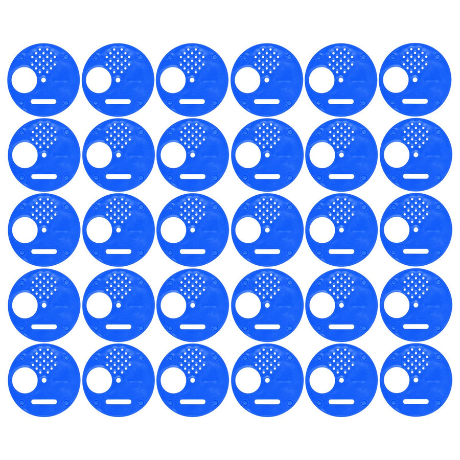 30Pcs Beehive Door Entrance Disc Plastic Round Exit Vent Gate Beekeeping AccessoryBlue