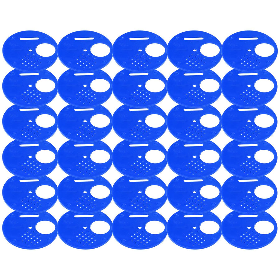 30Pcs Beehive Door Entrance Disc Plastic Round Exit Vent Gate Beekeeping AccessoryBlue