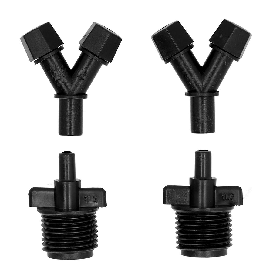 10Pcs G1/2 Garden Sprayer Nozzle Plastic Misting Double Nozzle for Lawn Agriculture