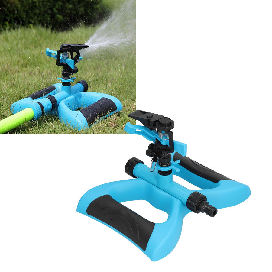Plastic Sprinkler Rocker Nozzle 360° Rotating Automatic Irrigation Sprinkler for Garden LawnBlue