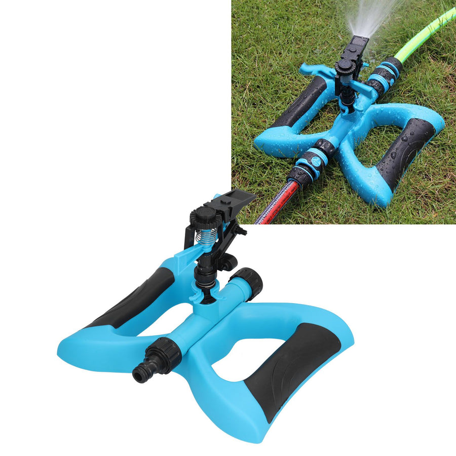 Plastic Sprinkler Rocker Nozzle 360° Rotating Automatic Irrigation Sprinkler for Garden LawnBlue