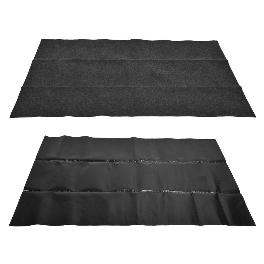 BBQ Floor Mat Outdoor Flame Retardant Barbecue Mat BBQ Oil Pad for Camping Hiking59.8x35.8in Right Angle