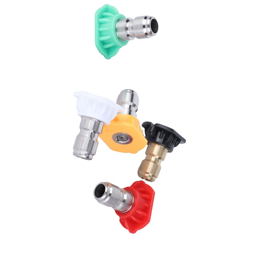 5PCS Stainless Steel High Pressure Washer Spray Nozzle Tips Quick Connector Pressure Washer Accessories