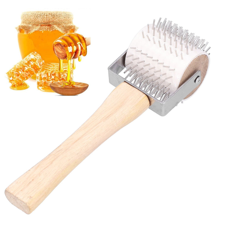 Honey Uncapping Roller Stainless Steel Beekeeping Needle Roller Bee Extracting Tool