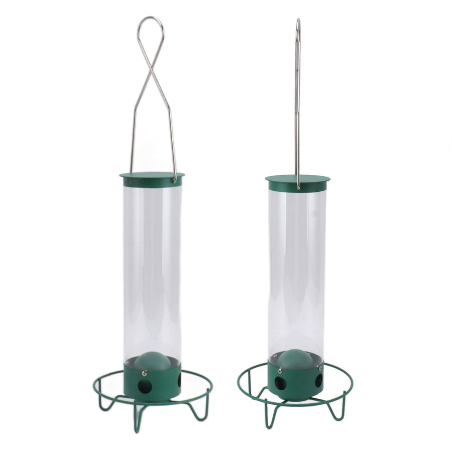 Squirrel Proof Wild Bird Feeder Large Capacity 4 Holes Portable Outdoor Hanging Bird Feeder Easy To Fill Weather Resistant