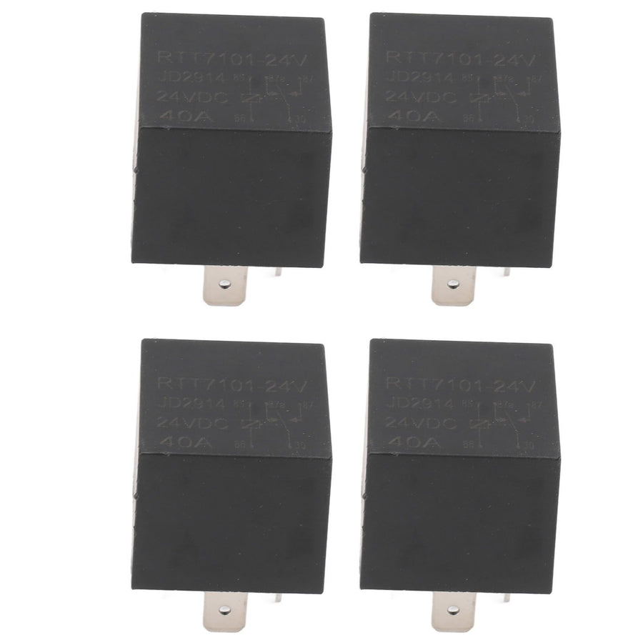4Pcs 5 Pin 24V 24 Volt Relay JD2914 457 for Cars Trucks Vans Motorcycles Speedboats