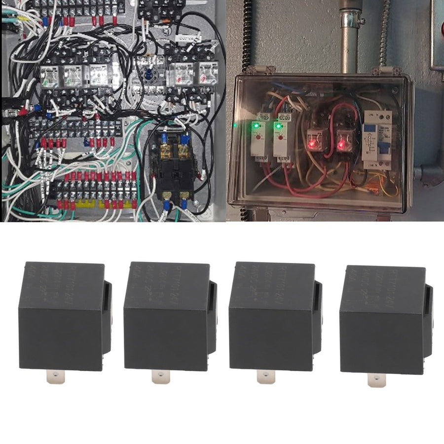 4Pcs 5 Pin 24V 24 Volt Relay JD2914 457 for Cars Trucks Vans Motorcycles Speedboats