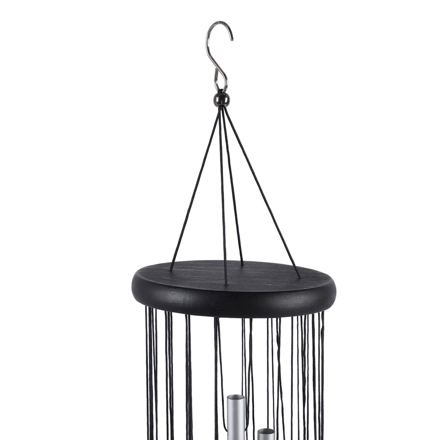 35 Inch Wind Chimes 18 Aluminum Tubes Wind Chimes Decoration 360 Degree Rotating Hanging Wind Chimes for Indoors Outdoors Silver
