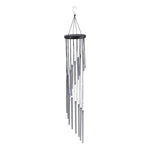 35 Inch Wind Chimes 18 Aluminum Tubes Wind Chimes Decoration 360 Degree Rotating Hanging Wind Chimes for Indoors Outdoors Silver