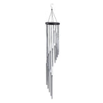 35 Inch Wind Chimes 18 Aluminum Tubes Wind Chimes Decoration 360 Degree Rotating Hanging Wind Chimes for Indoors Outdoors Silver