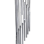 35 Inch Wind Chimes 18 Aluminum Tubes Wind Chimes Decoration 360 Degree Rotating Hanging Wind Chimes for Indoors Outdoors Silver