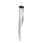 35 Inch Wind Chimes 18 Aluminum Tubes Wind Chimes Decoration 360 Degree Rotating Hanging Wind Chimes for Indoors Outdoors Silver