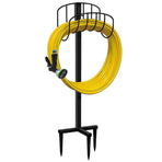 Garden Hose Holder Detachable Metal Pipe Bracket Vertical Garden Hose Storage Rack