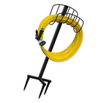 Garden Hose Holder Detachable Metal Pipe Bracket Vertical Garden Hose Storage Rack