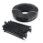 L Shaped Grass Stone Isolation Belt Landscape Edging for Garden 5cm*5cm*10m Black
