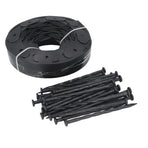 L Shaped Grass Stone Isolation Belt Landscape Edging for Garden 5cm*5cm*10m Black