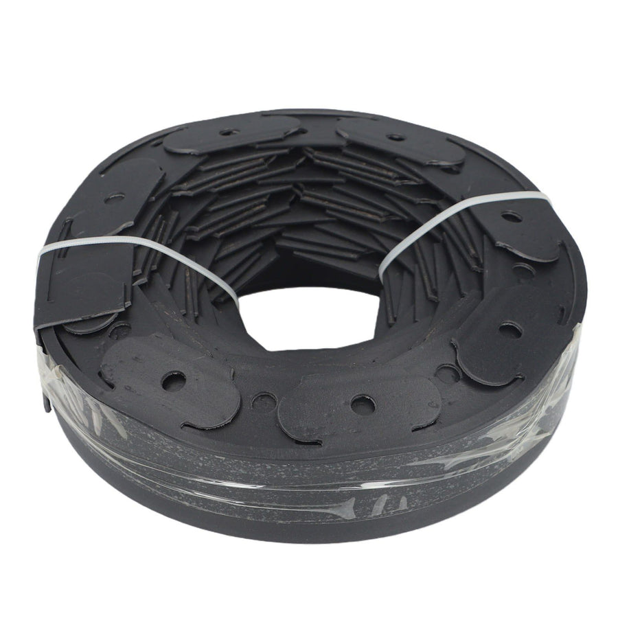 L Shaped Grass Stone Isolation Belt Landscape Edging for Garden 5cm*5cm*10m Black