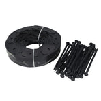L Shaped Grass Stone Isolation Belt Landscape Edging for Garden 5cm*5cm*10m Black