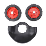 Grass Trimmer Wheels Detachable Plastic Labor Saving Hand Push Mower Wheels for Auxiliary Tool L 33.5cm