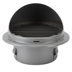 Stainless Steel Air Vent Versatile Weatherproof Round Louvered Exhaust Vent Grill Hood Ventilation Cover for Home Bathroom