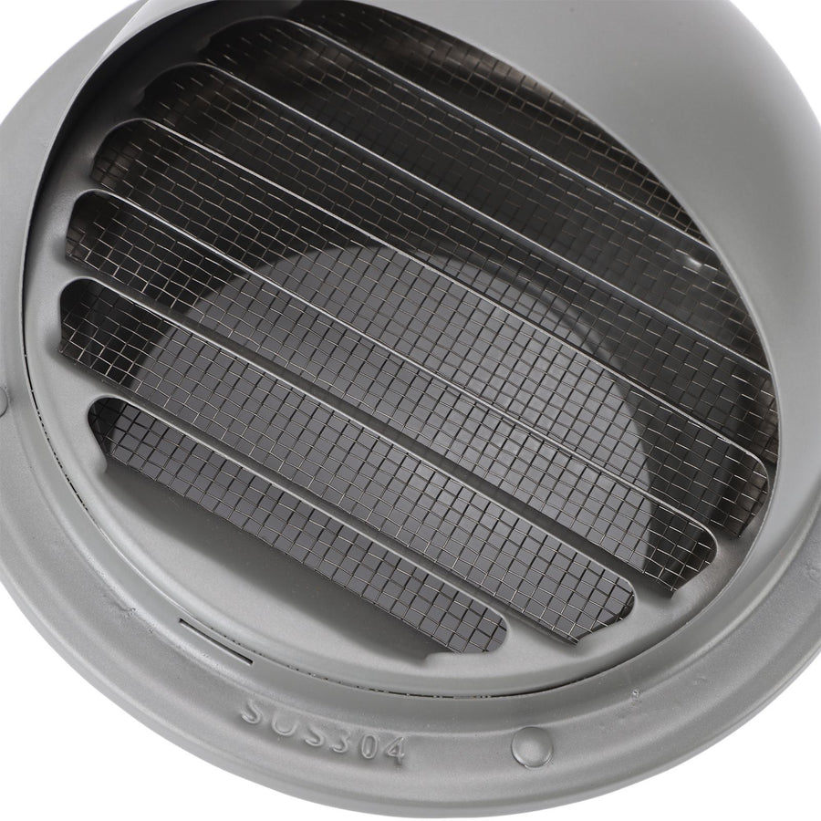 Stainless Steel Air Vent Versatile Weatherproof Round Louvered Exhaust Vent Grill Hood Ventilation Cover for Home Bathroom