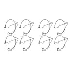 8pcs Railing Plant Pot Holder Iron Rack Floating Garden Flower Pot Stand Baskets Shelf for Outdoor Balcony Fence Deck Garden Black