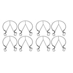 8pcs Railing Plant Pot Holder Iron Rack Floating Garden Flower Pot Stand Baskets Shelf for Outdoor Balcony Fence Deck Garden Black